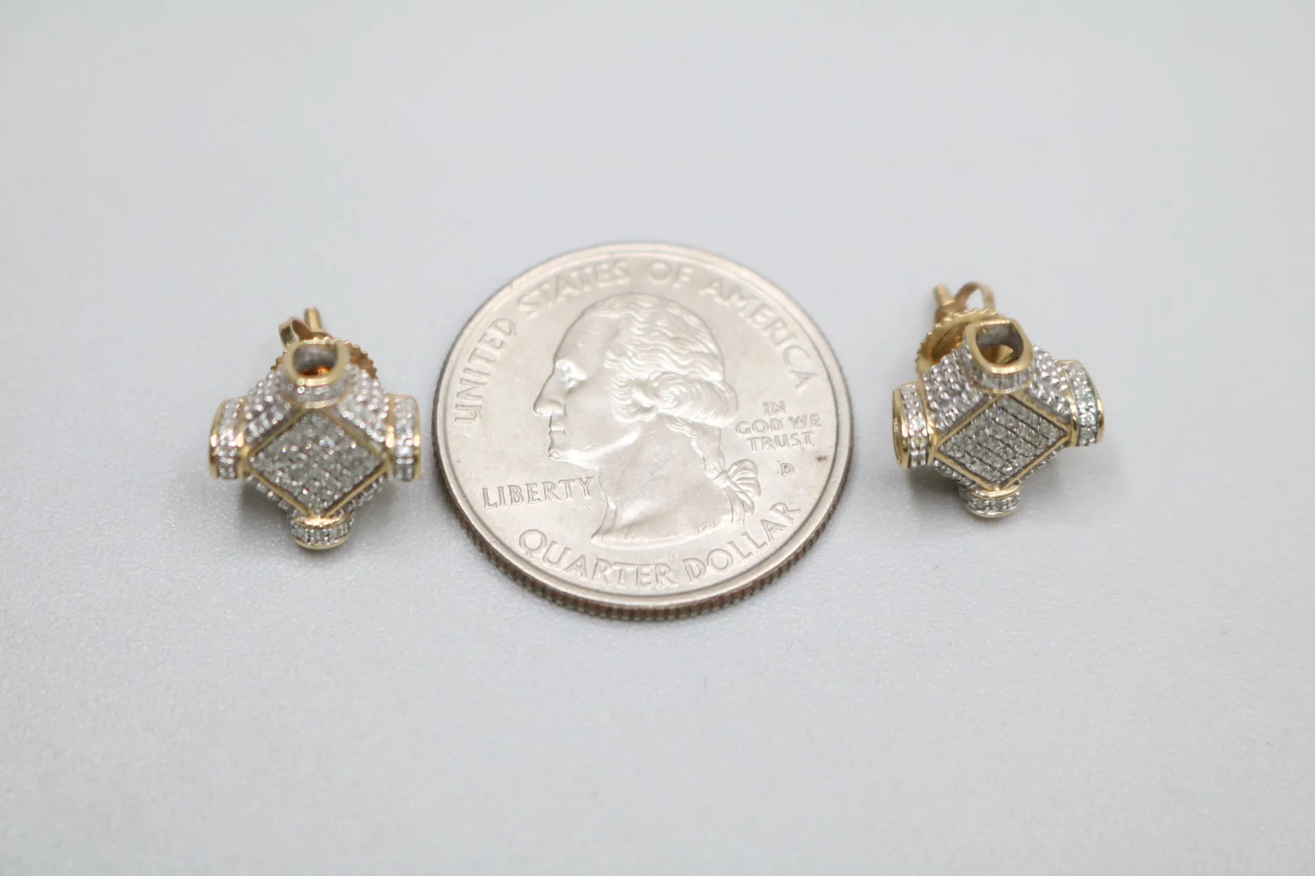 10K Yellow Gold Diamond Stud Earrings (.43 CTW)