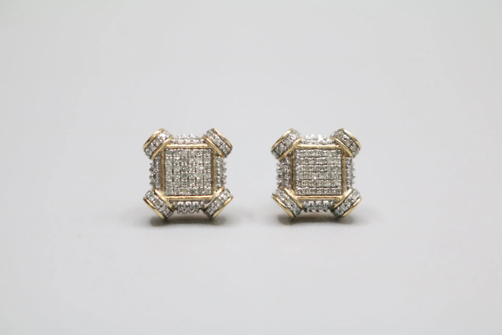 10K Yellow Gold Diamond Stud Earrings (.43 CTW)