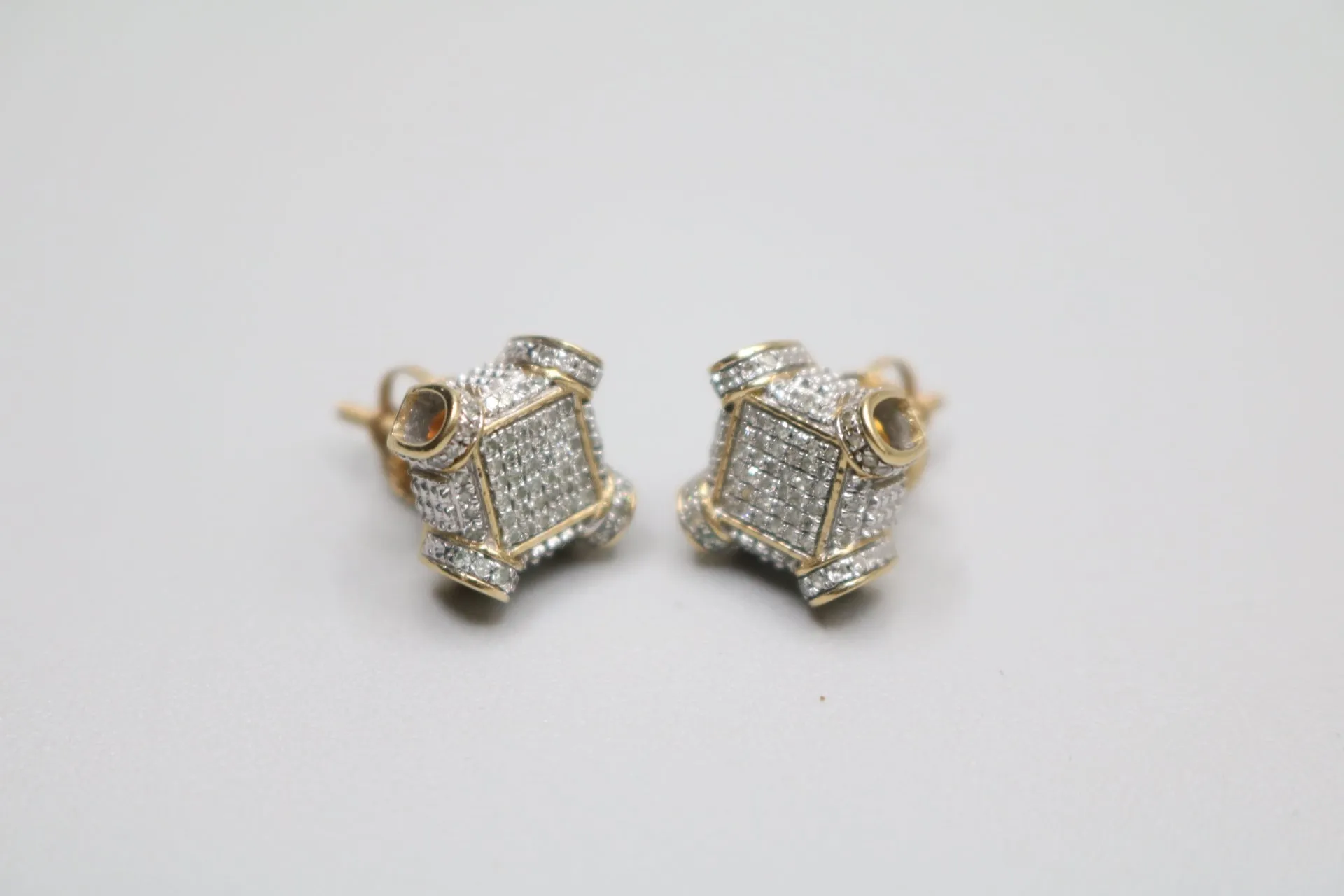 10K Yellow Gold Diamond Stud Earrings (.43 CTW)