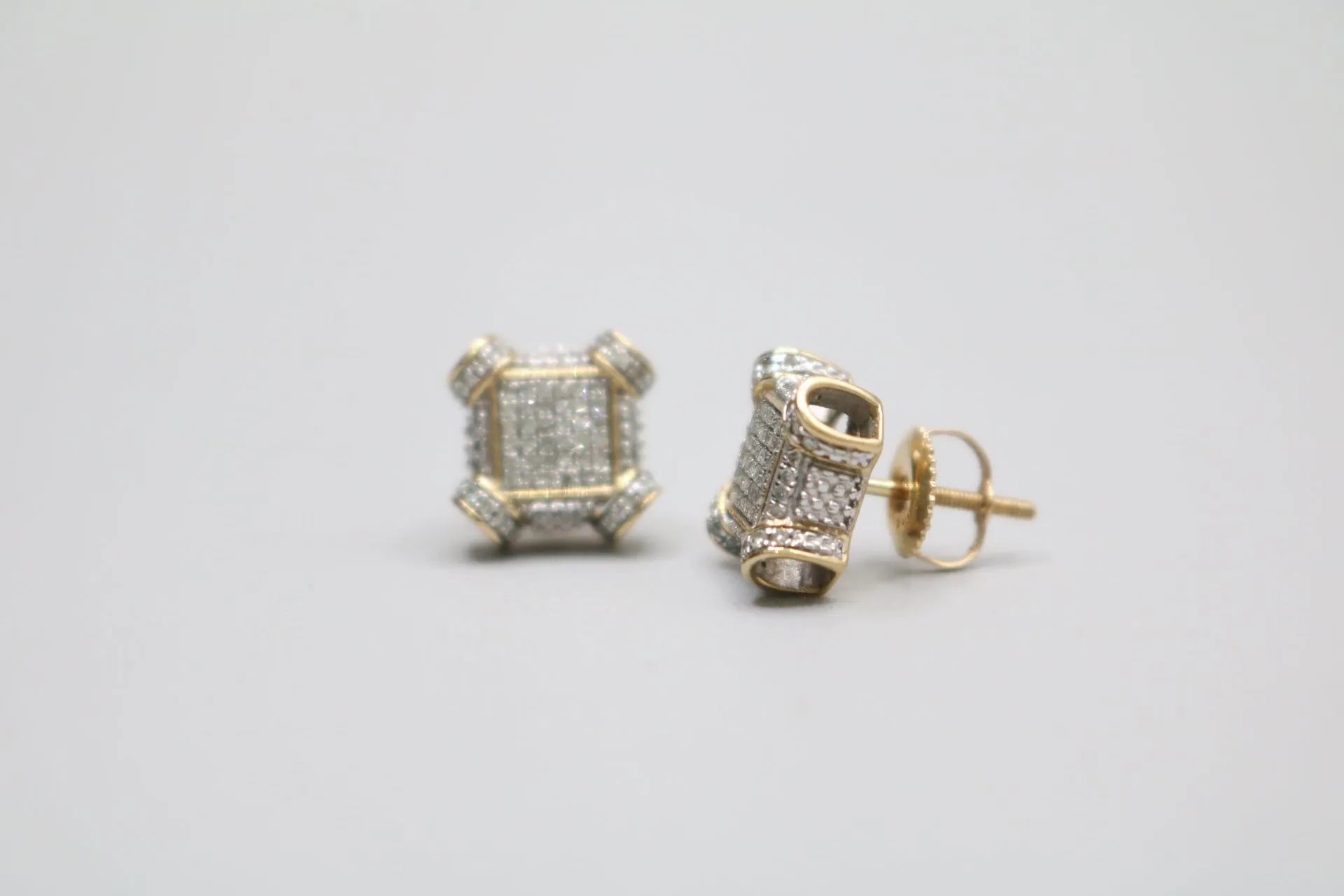 10K Yellow Gold Diamond Stud Earrings (.43 CTW)
