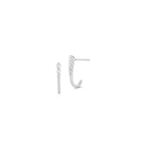 14K Gold Vivian Lily Graduating Diamond Huggies- Online Only