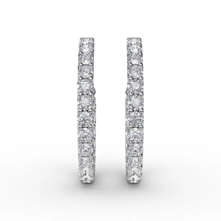 4.1ct Diamond Hoop Earrings