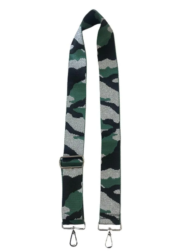 Ah-dorned Bag Strap -  SIlver/Green Camo