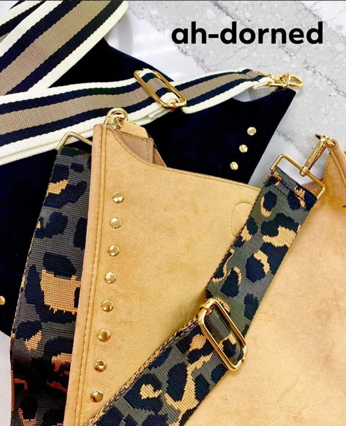Ah-dorned Bag Strap -  SIlver/Green Camo
