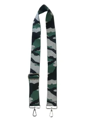 Ah-dorned Bag Strap -  SIlver/Green Camo