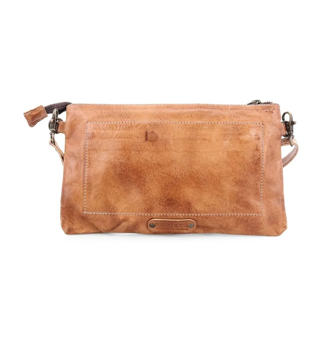 Bed Stu Tan Rustic Arena Crossbody Clutch