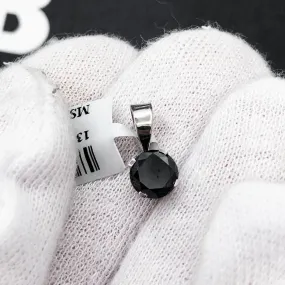 Black Diamond Stud 1.06cttw Pendant .925 Silver