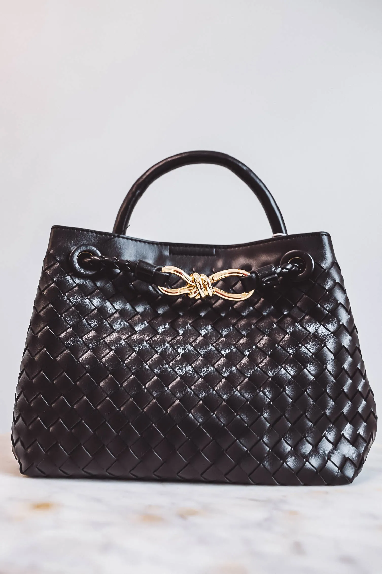 Blakely Woven Crossbody-Black