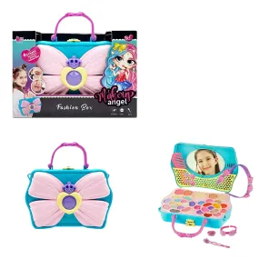 Blue Butterfly Handbag Cosmetic Set