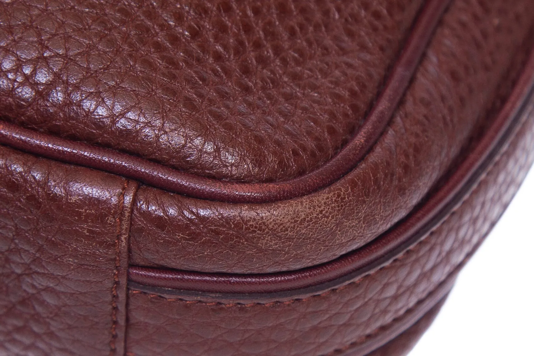 Cartier Red Grained Leather Must Line Handbag