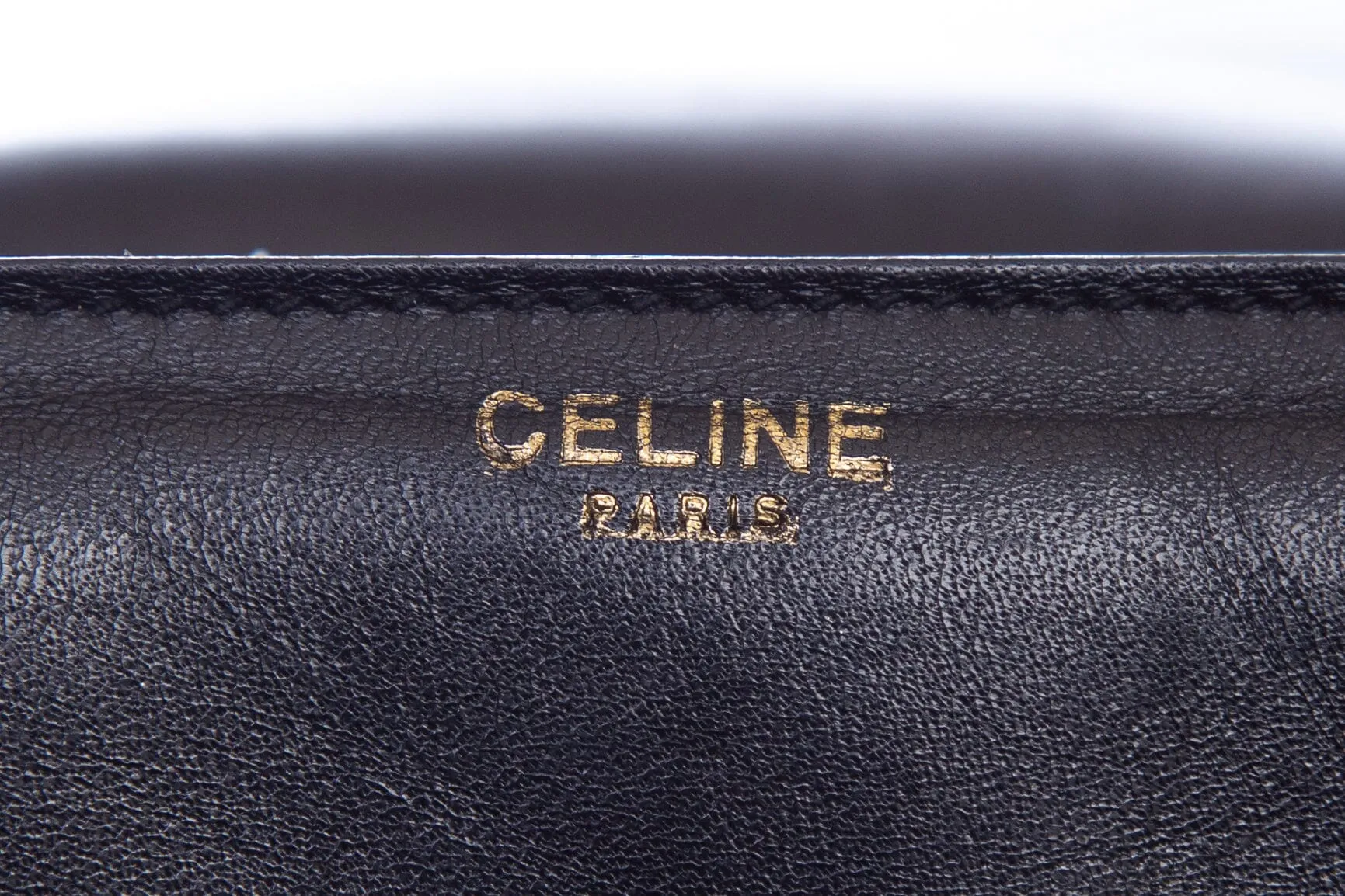 Celine Black Leather Carriage Hardware Handbag