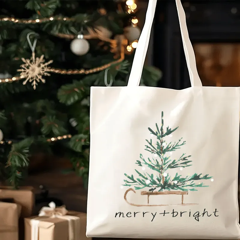 Christmas Women's Fashion Casual Canvas Bag Handbag