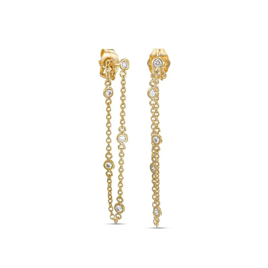 Diamond Chain Earrings