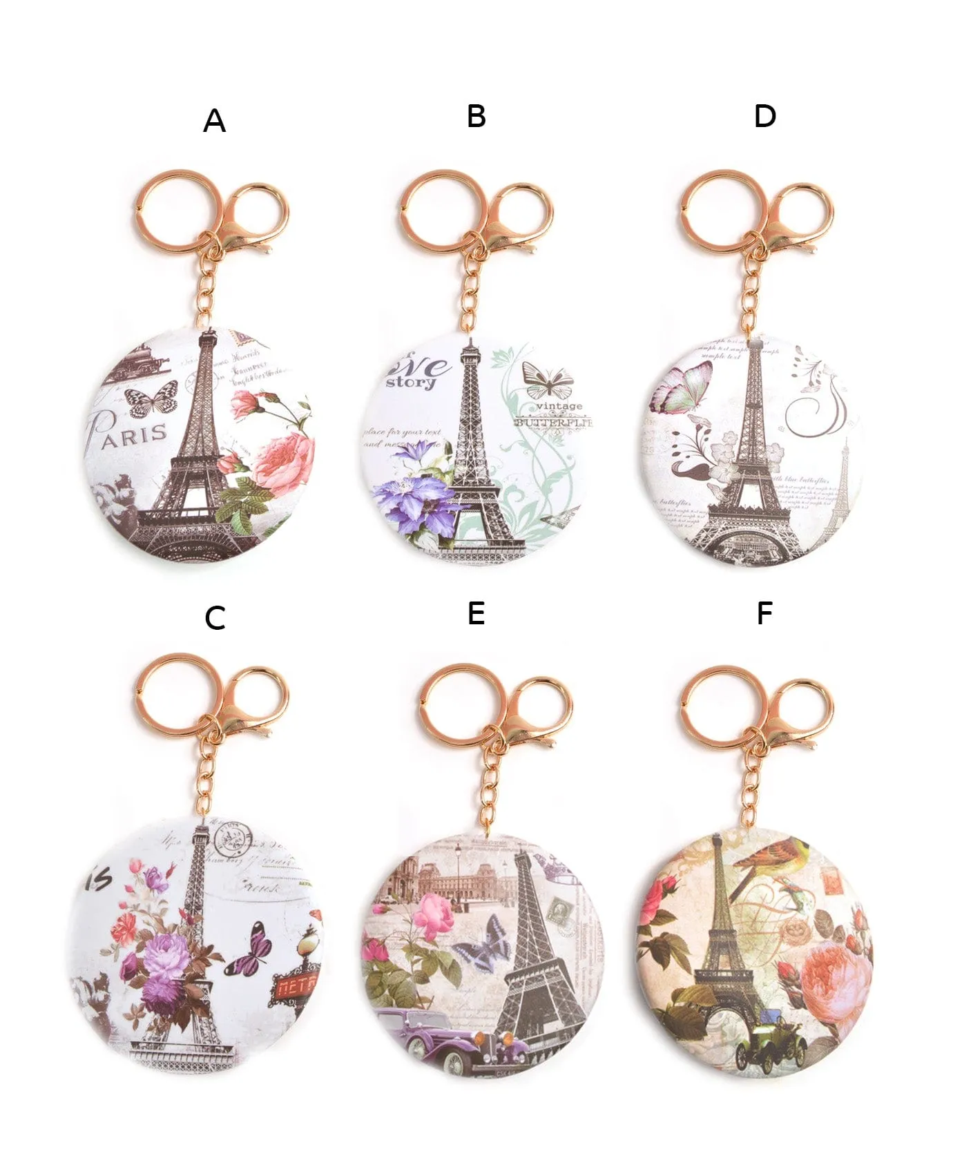 Eiffel Tower Mirror Keychain