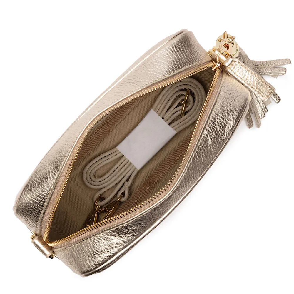 Elie Beaumont Crossbody Handbag - Gold