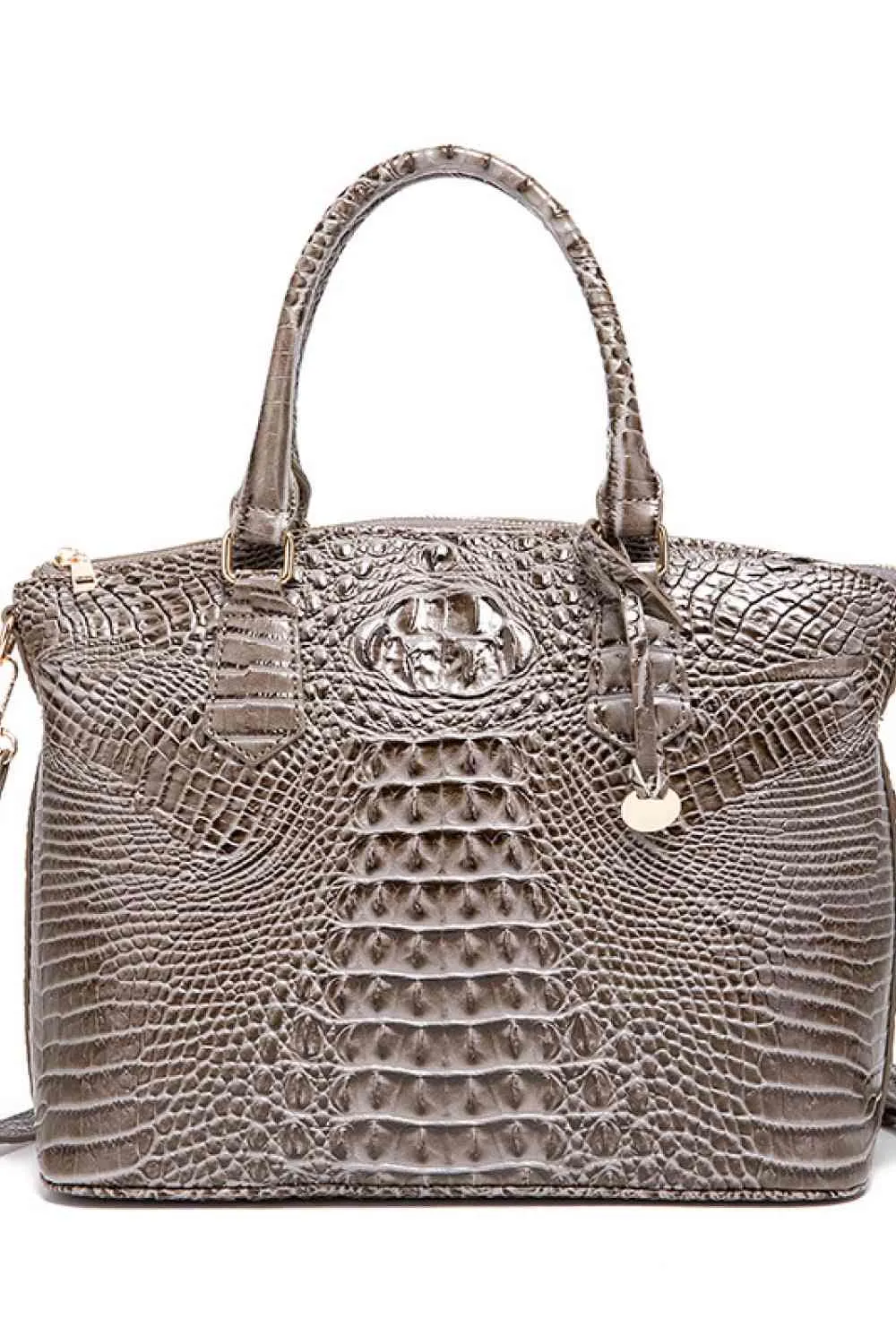 Embossed Faux Leather Handbag
