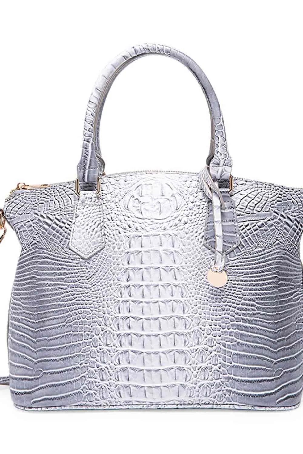 Embossed Faux Leather Handbag