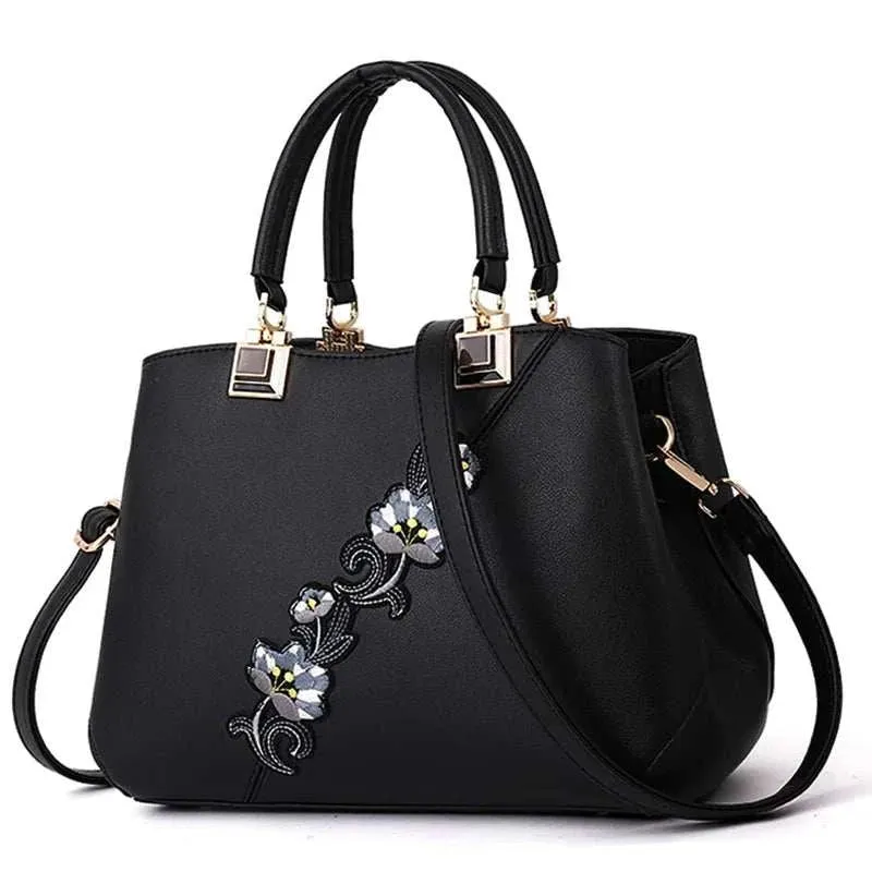 Embroidered Leather Handbags Bags For Fashion Loving Ladies