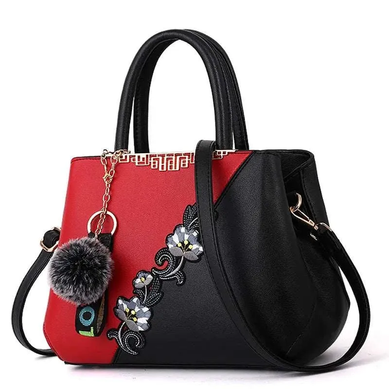 Embroidered Leather Handbags Bags For Fashion Loving Ladies