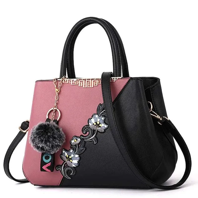 Embroidered Leather Handbags Bags For Fashion Loving Ladies