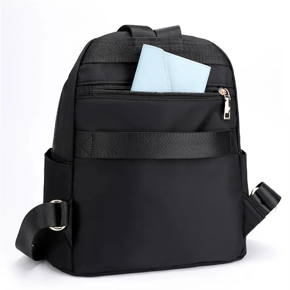 Fashion Casual Multifunction Rhombic Pattern Stitches Oxford Shoulder Bag and College Style Backpack