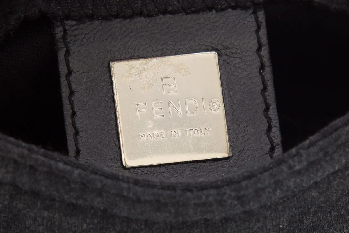 Fendi Grey Vintage Cotton Jersey Micro Handbag