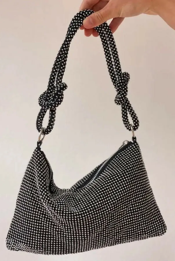 Girls with Gems Sparkly Handbags - Silver, Gold, Pink or Black