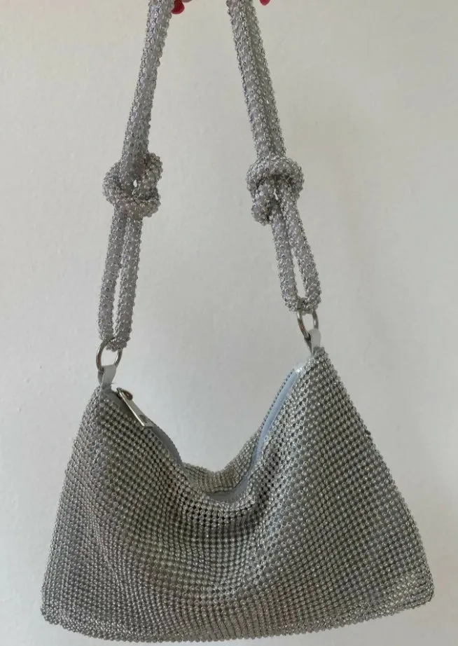 Girls with Gems Sparkly Handbags - Silver, Gold, Pink or Black