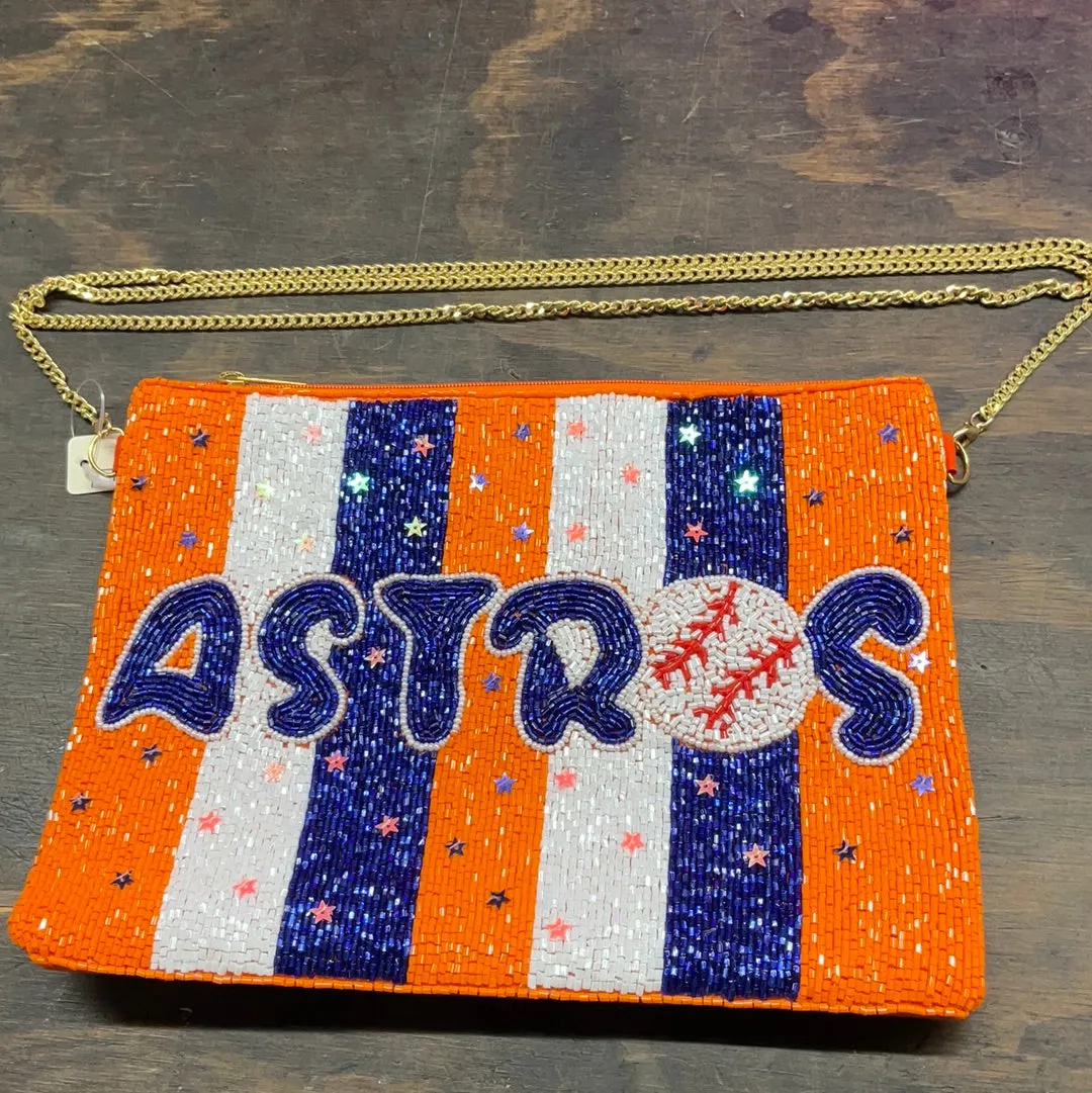 H-town Baseball Team Beaded Handbags (Multiple different styles)