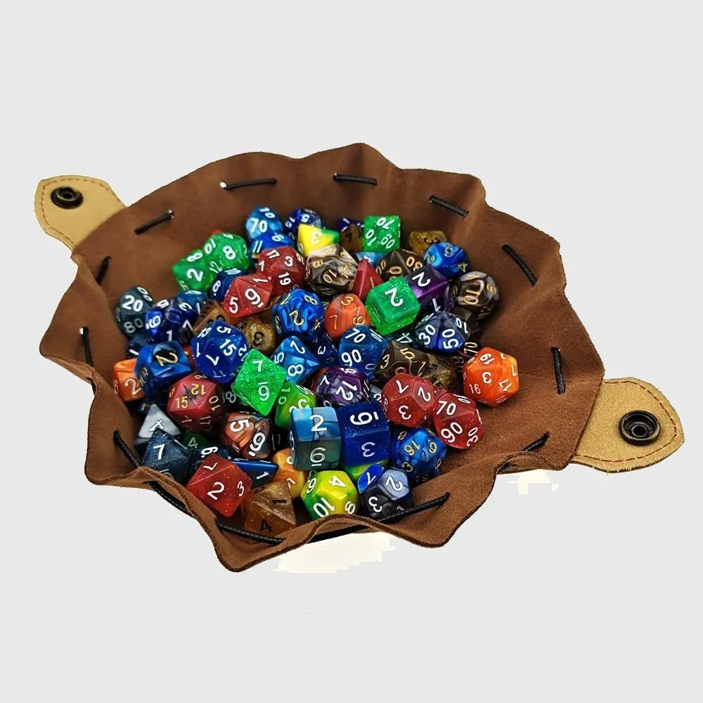 Handmade Leather Celtic Dice Bag & Tray