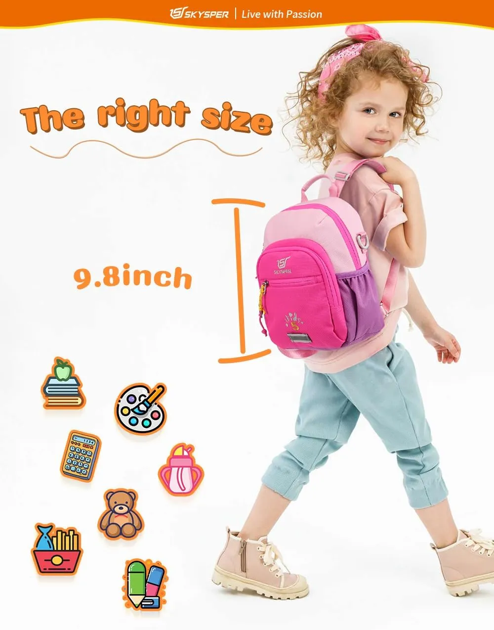 iKIDS5 - SKYSPER 9.84-inch Toddler Mini Bag Cute Small Kids Backpack for 2 Years old