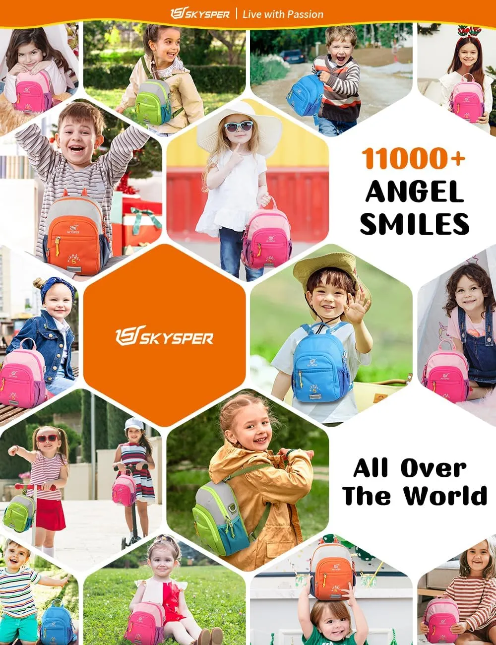 iKIDS5 - SKYSPER 9.84-inch Toddler Mini Bag Cute Small Kids Backpack for 2 Years old
