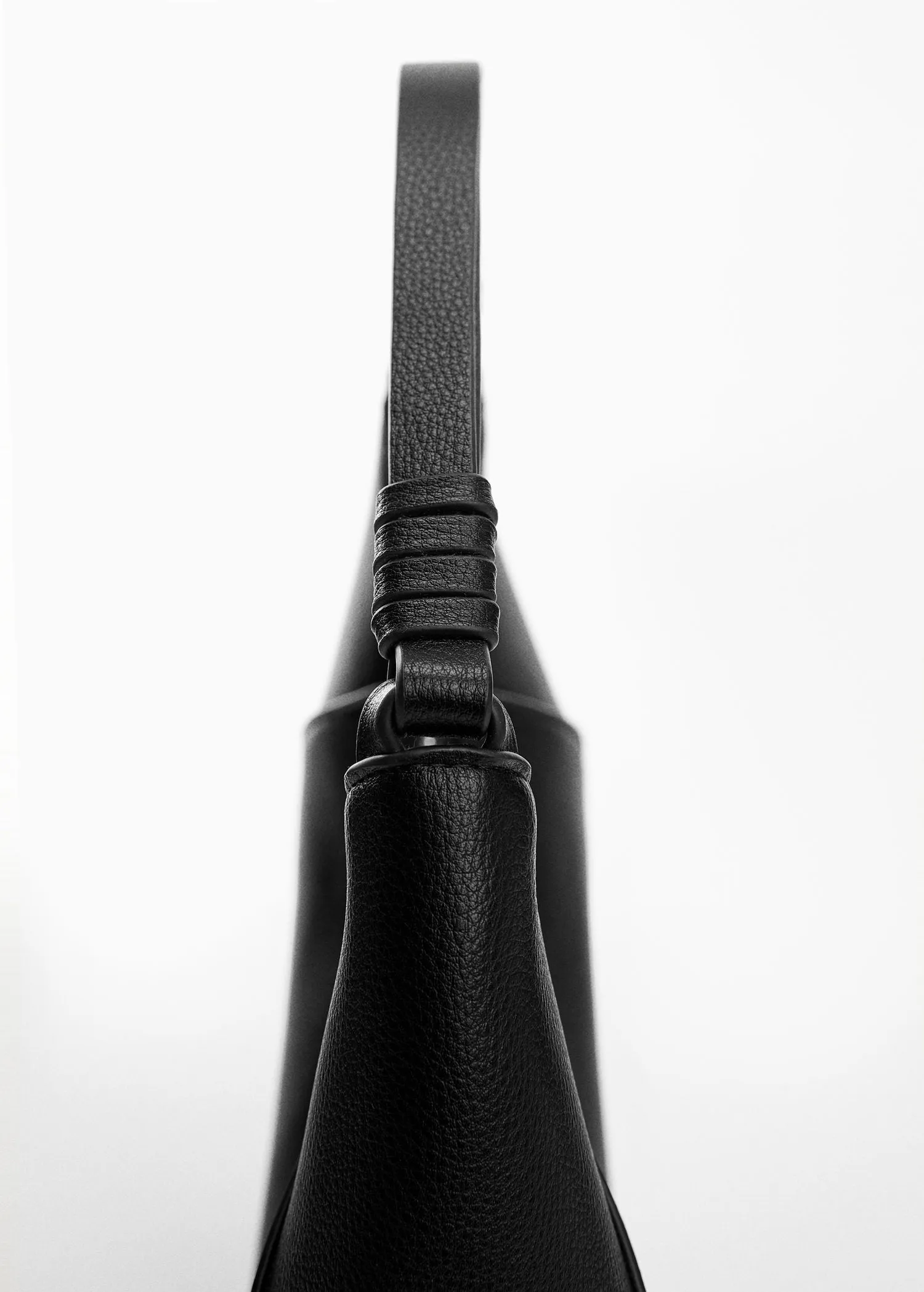 Leather effect shoulder bag