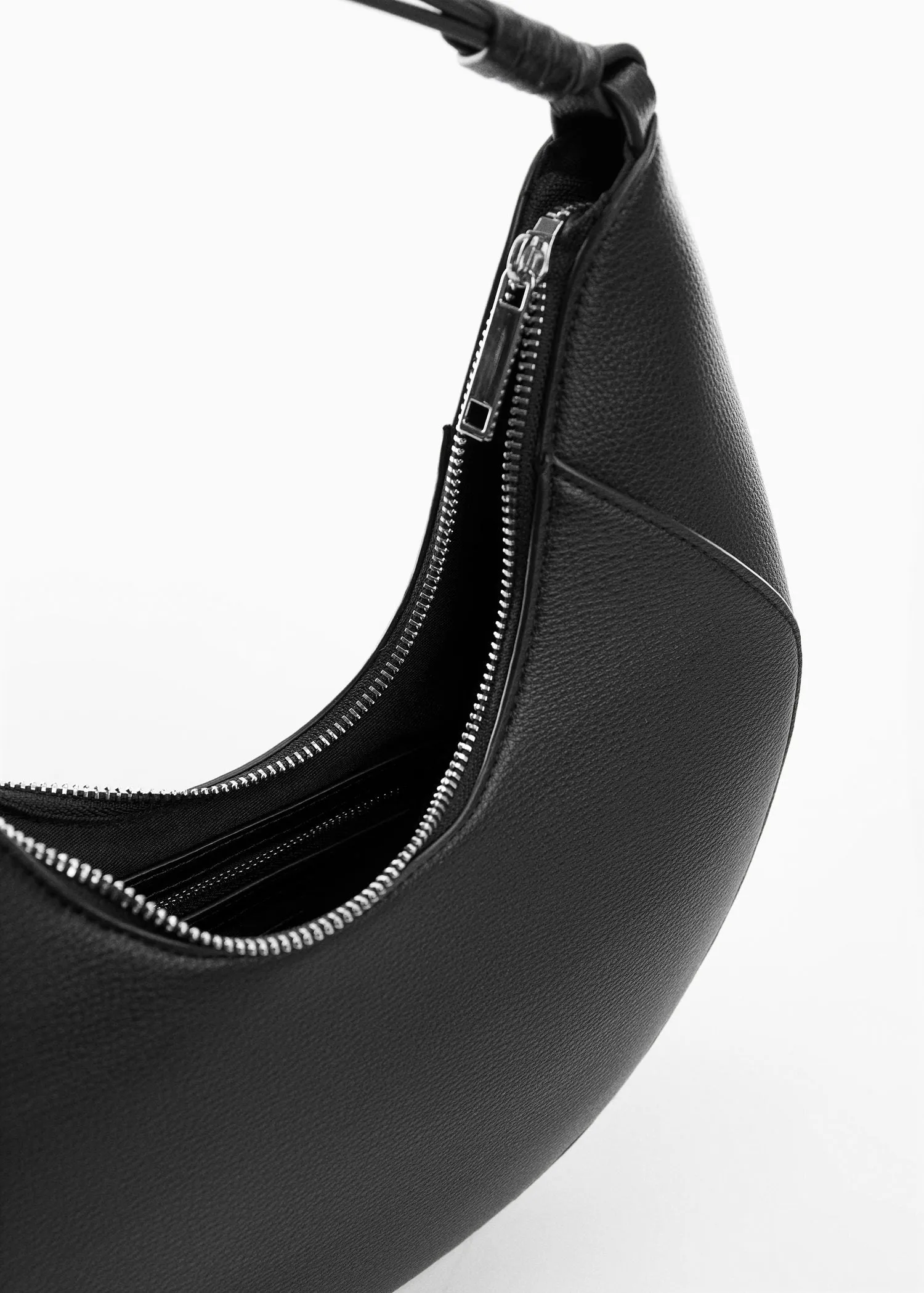 Leather effect shoulder bag