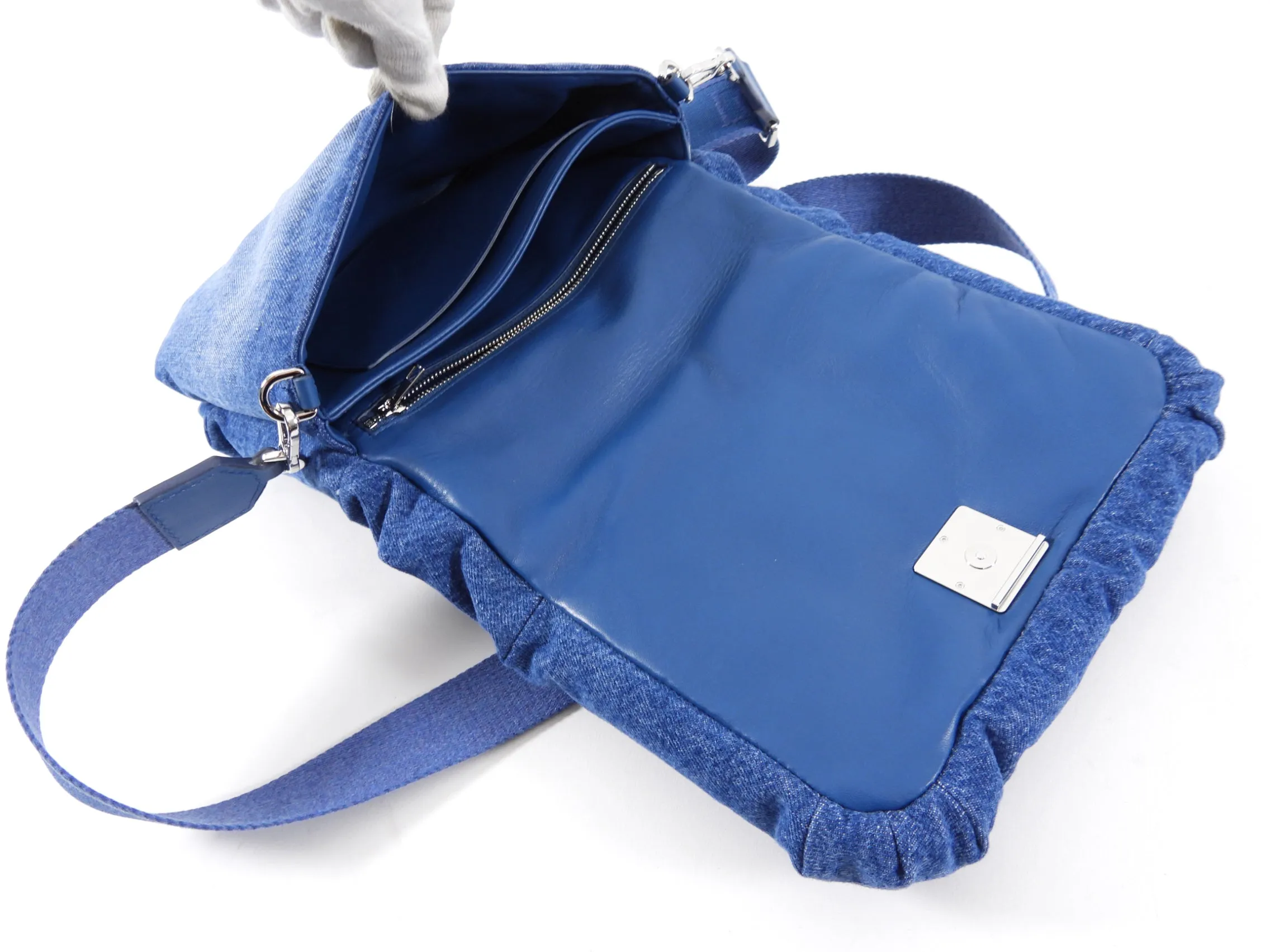 Loewe Goya Padded Denim Crossbody Bag