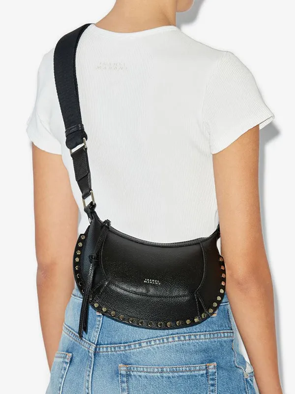 Mini Oskan Moon Shoulder Bag in Black/Silver