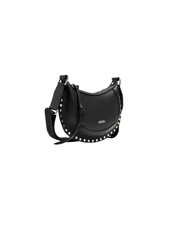 Mini Oskan Moon Shoulder Bag in Black/Silver