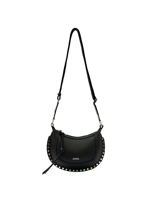 Mini Oskan Moon Shoulder Bag in Black/Silver
