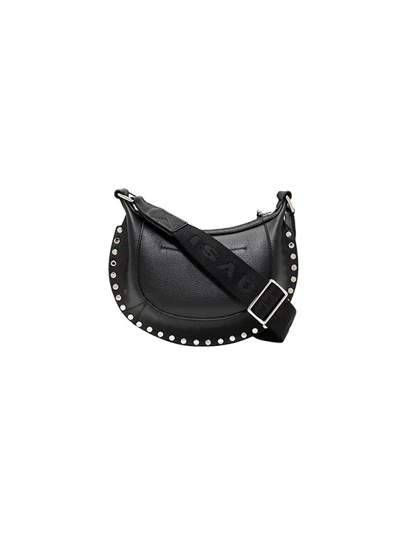 Mini Oskan Moon Shoulder Bag in Black/Silver