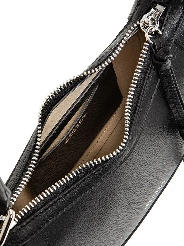 Mini Oskan Moon Shoulder Bag in Black/Silver