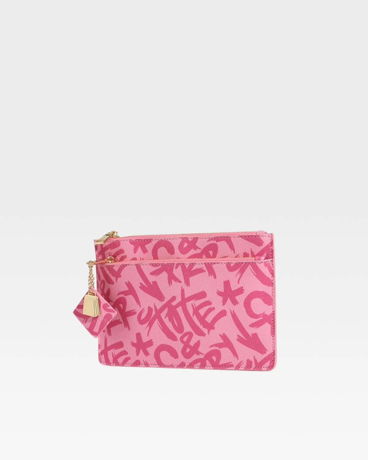Pink Tote&Carry Clutch Bag