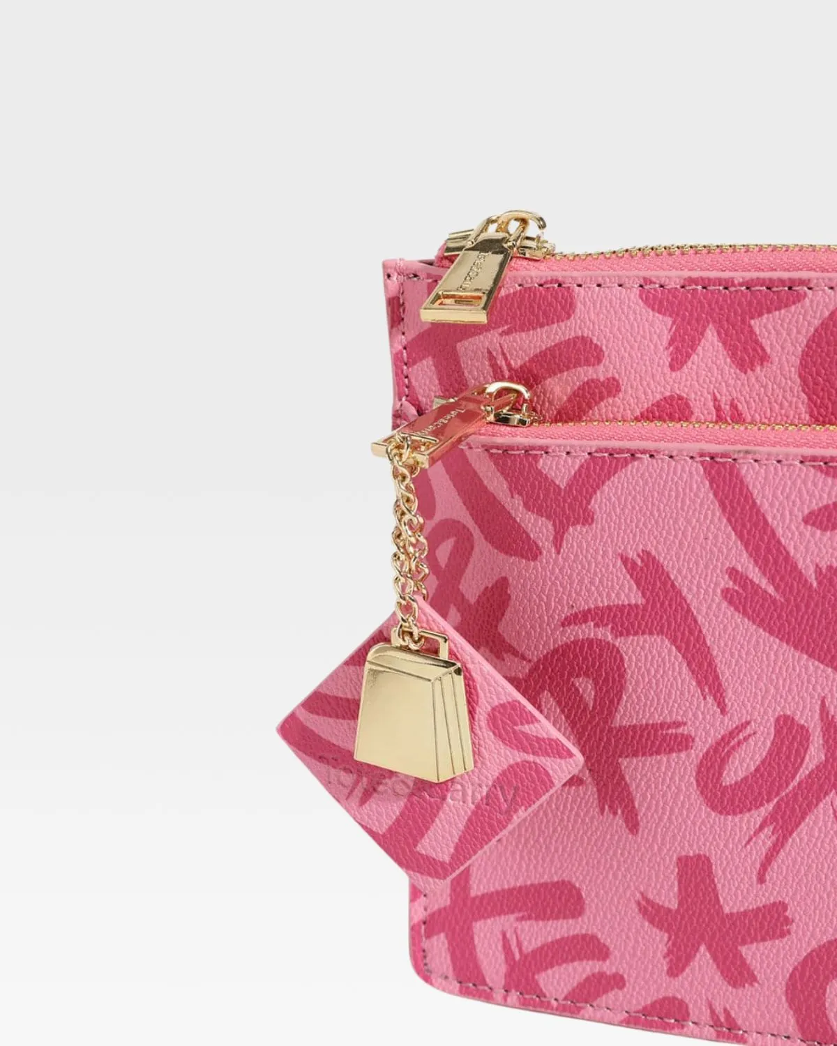 Pink Tote&Carry Clutch Bag