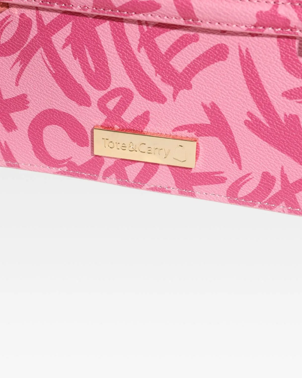 Pink Tote&Carry Clutch Bag