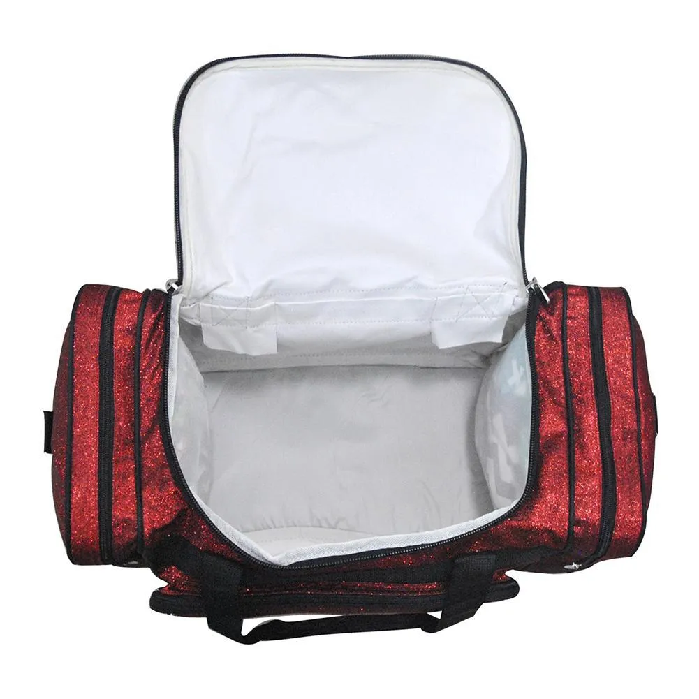 Red Glitter NGIL Canvas Carry on 20 Duffle Bag