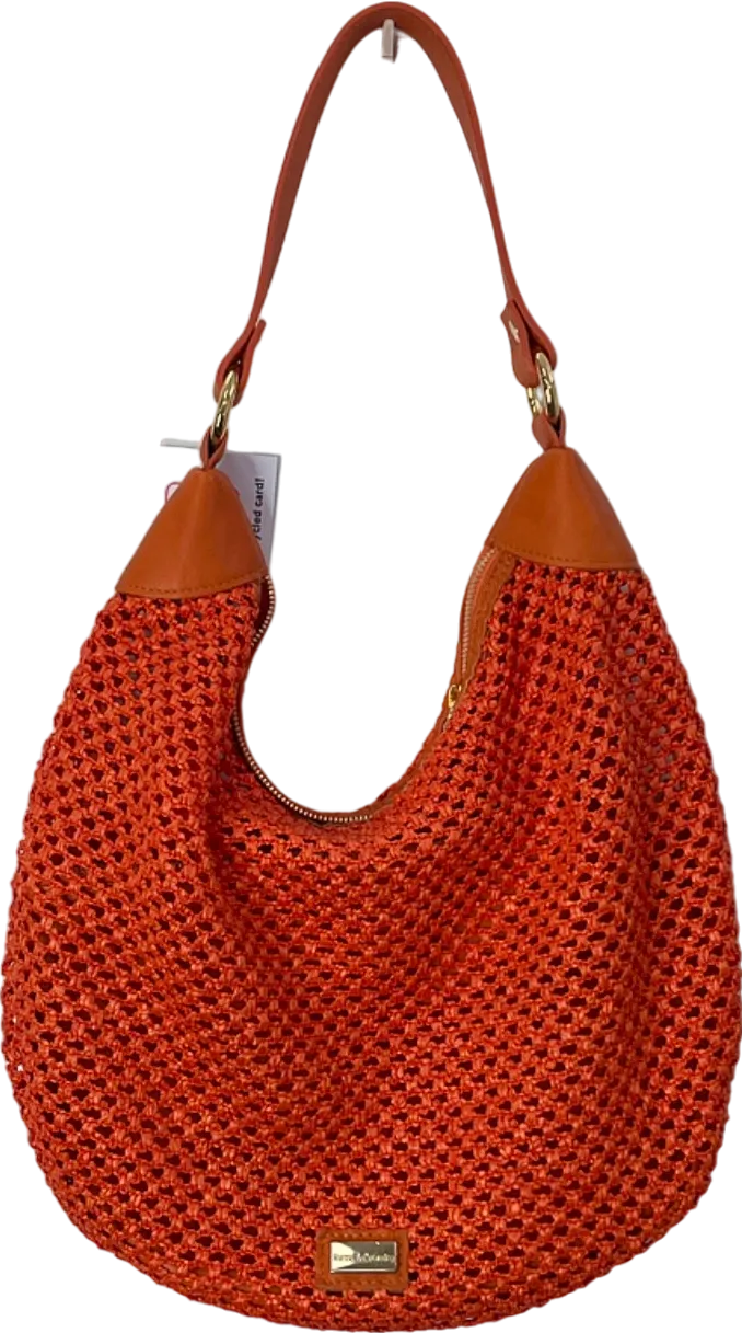 Russell & Bromley Orange Crochet Hobo Bag