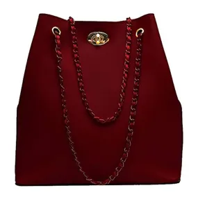 Trendy PU Maroon Sling Bag