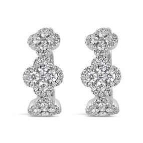 Triple Clover Diamond Earrings